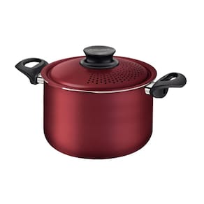 Espagueteira Paris em Alumínio 24 cm 7,3 L com Revestimento Antiaderente Starflon Max Vermelha Tramontina 28535/724