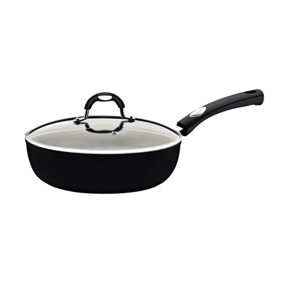 Frigideira Funda Mônaco Induction Preto 24 cm 2,7 L em Alumínio com Revestimento Interno Antiaderente e Alças em Silicone Tramontina 28704/024