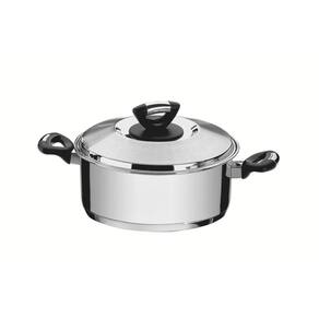 Caçarola Rasa Solar Baquelite 20 cm 2,9 L em Aço Inox Fundo Triplo com Cabo de Baquelite Tramontina 62723/200