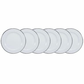 Conjunto de Pratos de Sobremesa 06 Peças Itamaraty Prata Schmidt