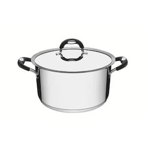Caçarola Duo Silicone Funda 24 cm 6 L em Aço Inox Fundo Triplo com Tampa e Alças em Silicone Tramontina 62484/240