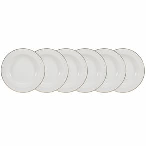 Conjunto de Pratos Fundos 06 Peças Itamaraty Ouro Schmidt