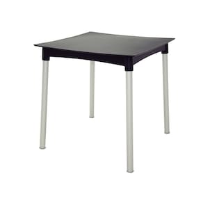 Mesa Quadrada Diana Preta com Pernas em Alumínio Tramontina 92352/009
