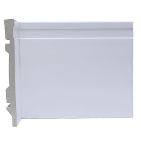 Rodapé de Poliestireno 15cm X 15mm Frisado Metro Linear- Gr150f - Barra com 2,40ml - caixa com 2,4 Unidade - Branco