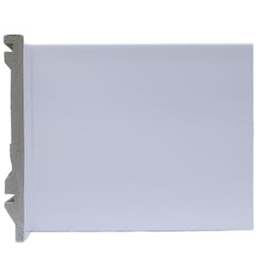 Rodapé de Poliestireno 15cm X 15mm Liso Metro Linear -gr150l- Barra com 2,40ml - caixa com 2,4 Unidade - Branco
