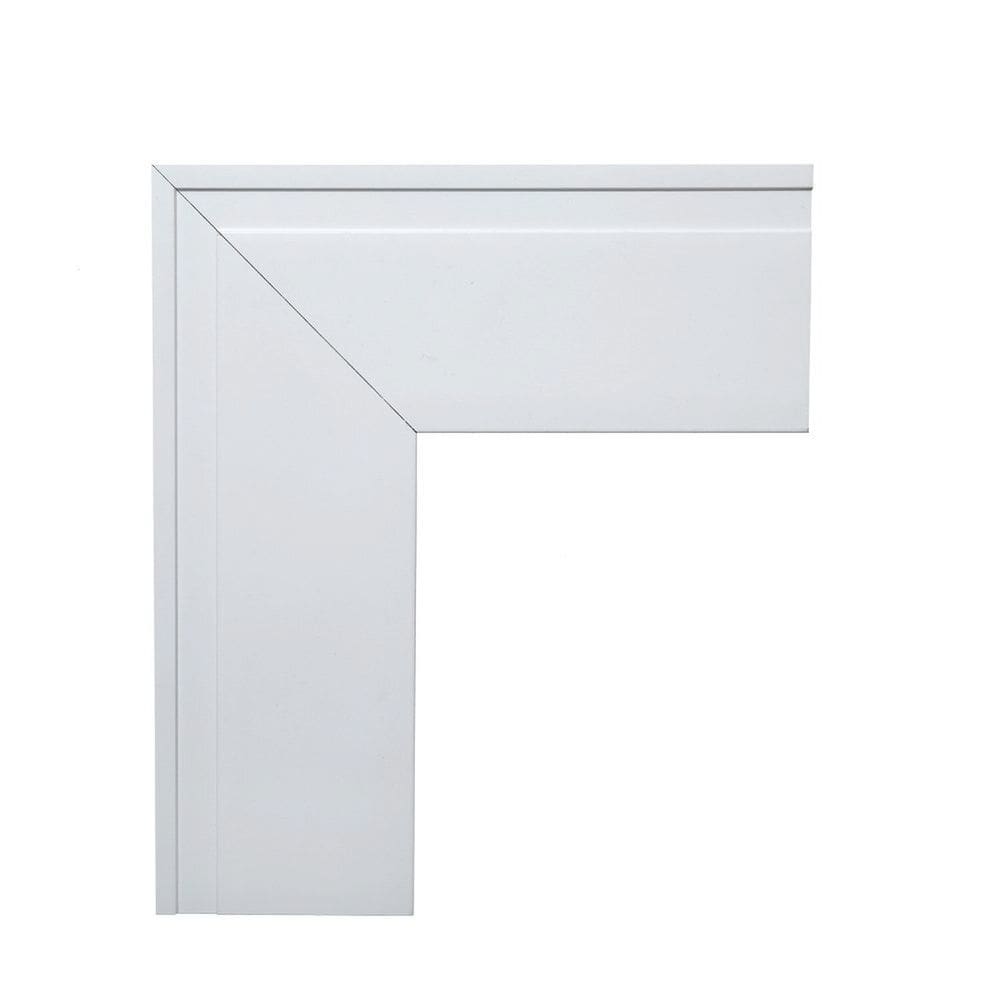 Guarnição de Poliestireno 10cm X 15mm Frisado Metro Linear Gr100g - Barra com 2,25ml - caixa com 2,25 Unidade - Branco
