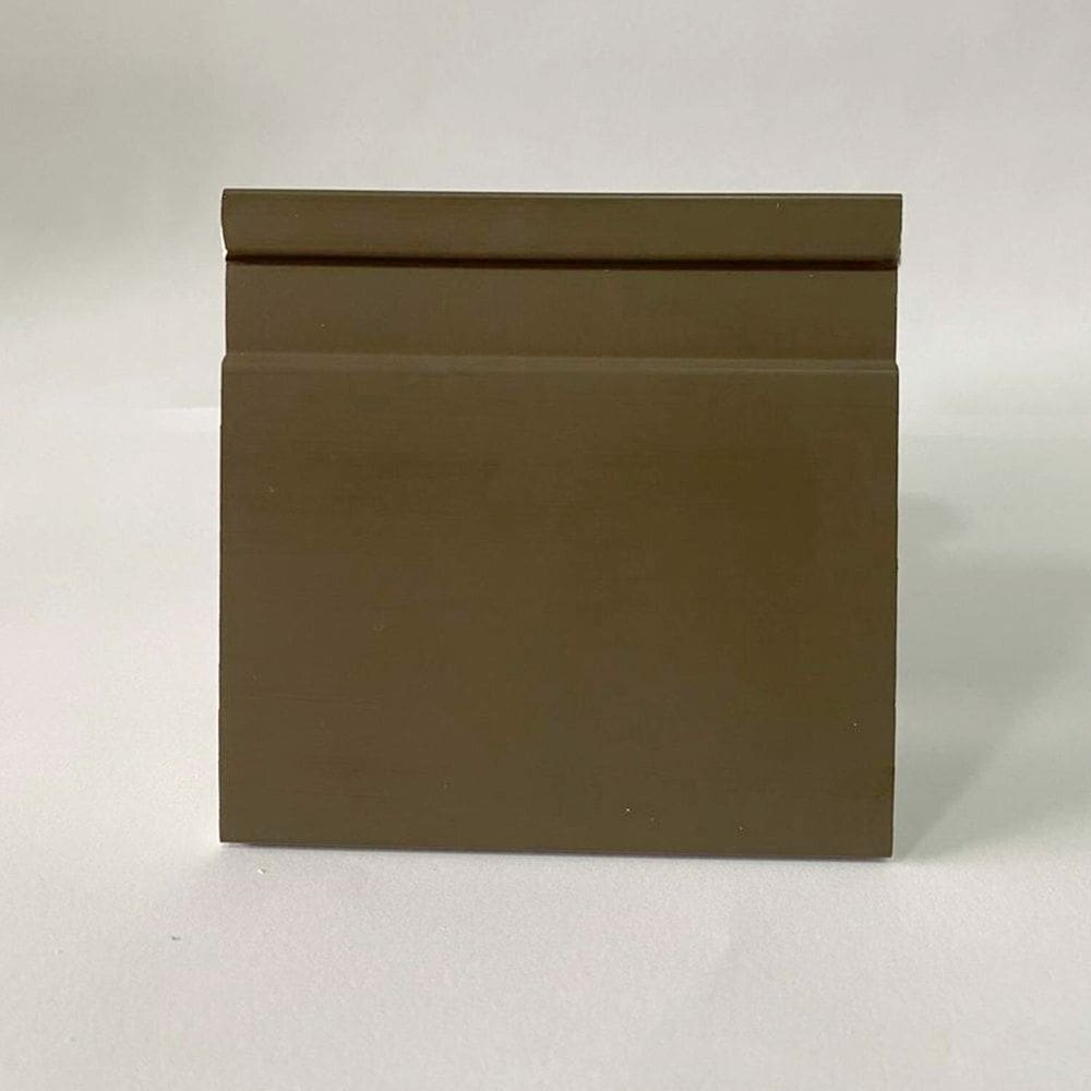 Rodapé de Poliestireno 10cm X 15mm Frisado Color Metro Linear-grc100f-cof - Barra com 2,40ml - caixa com 2,4 Unidade - Coffee