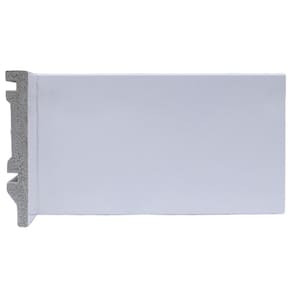 Rodapé de Poliestireno 10cm X 15mm Liso Metro Linear-gr100l - Barra com 2,40ml - caixa com 2,4 Unidade - Branco