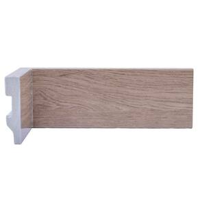 Rodapé de Poliestireno 7cm X 15mm Liso Wood Metro Linear-grw70l-man - Barra com 2,40ml - caixa com 2,4 Unidade - Madeira de Noz