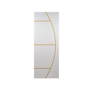 Kit com 4 Folhas de Porta Madeira Decorada 210x80cm Espessura 3,5cm Gaúcha Mgm Branco