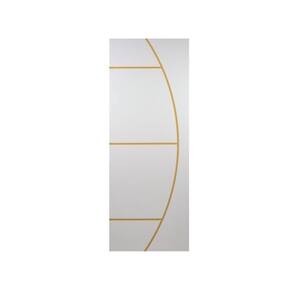Kit com 3 Folhas de Porta Madeira Decorada 210x60cm Espessura 3,5cm Gaúcha Mgm Branco