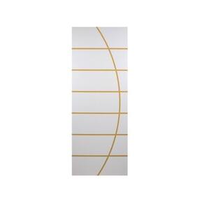 Kit com 4 Folhas de Porta Madeira Decorada 210x80cm Espessura 3,5cm Neblina Mgm Branco