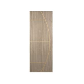Kit com 2 Folhas de Porta Madeira Decorada 210x80cm Espessura 3,5cm Gaúcha Mgm Carvalho Alpha