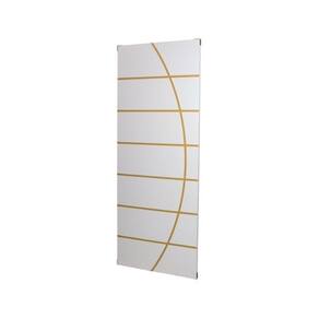 Kit com 4 Folhas de Porta Madeira Decorada 210x60cm Espessura 3,5cm Neblina Mgm Branco