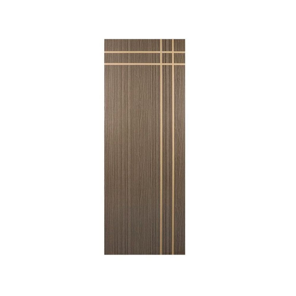 Kit com 3 Folhas de Porta Madeira Decorada 210x60cm Espessura 3,5cm Mantiqueira Mgm Carvalho Alpha
