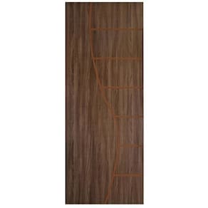 Kit com 4 Folhas de Porta Madeira Decorada 210x60cm Espessura 3,5cm Cantareira Mgm Carvalho Quebec