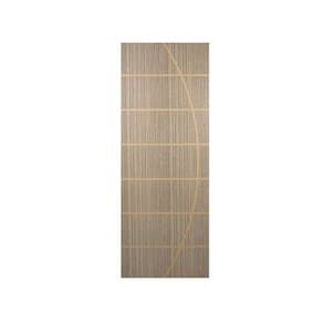 Kit com 4 Folhas de Porta Madeira Decorada 210x60cm Espessura 3,5cm Neblina Mgm Carvalho Alpha