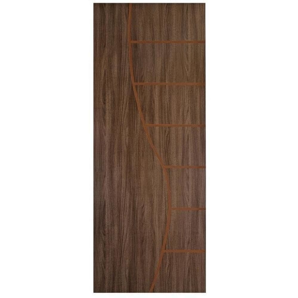 Kit com 3 Folhas de Porta Madeira Decorada 210x60cm Espessura 3,5cm Cantareira Mgm Carvalho Quebec