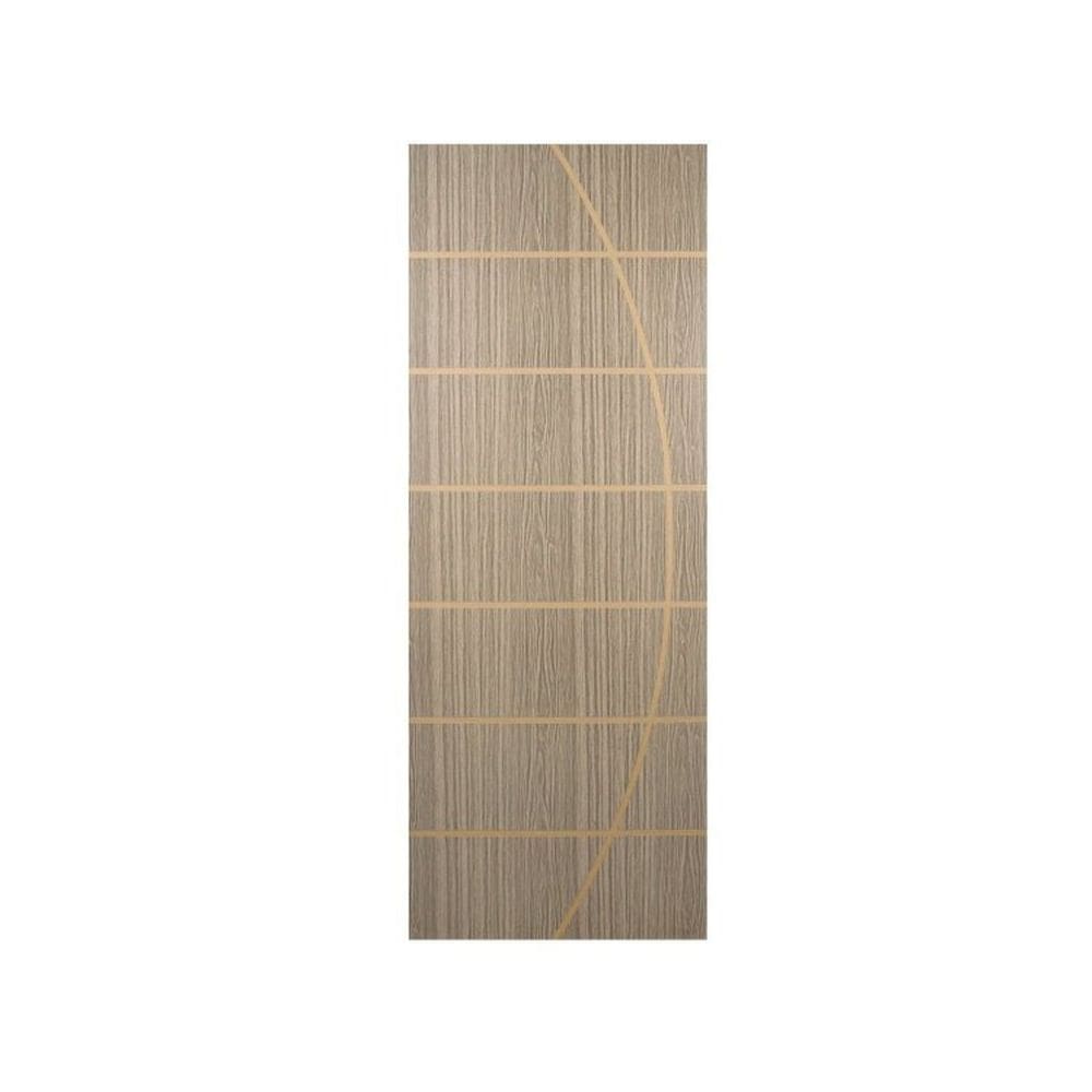 Kit com 2 Folhas de Porta Madeira Decorada 210x70cm Espessura 3,5cm Neblina Mgm Carvalho Alpha