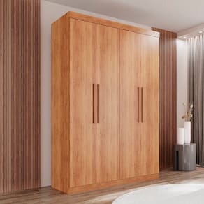 Guarda-Roupa Ubatuba Plus 4 Portas 3 Gavetas Cinamomo
