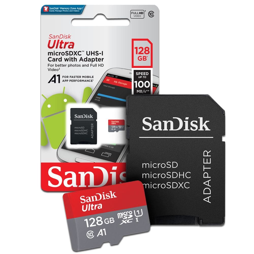 Cartão de Memoria, 128gb Micro sd Cl10 100mb/s Sandisk