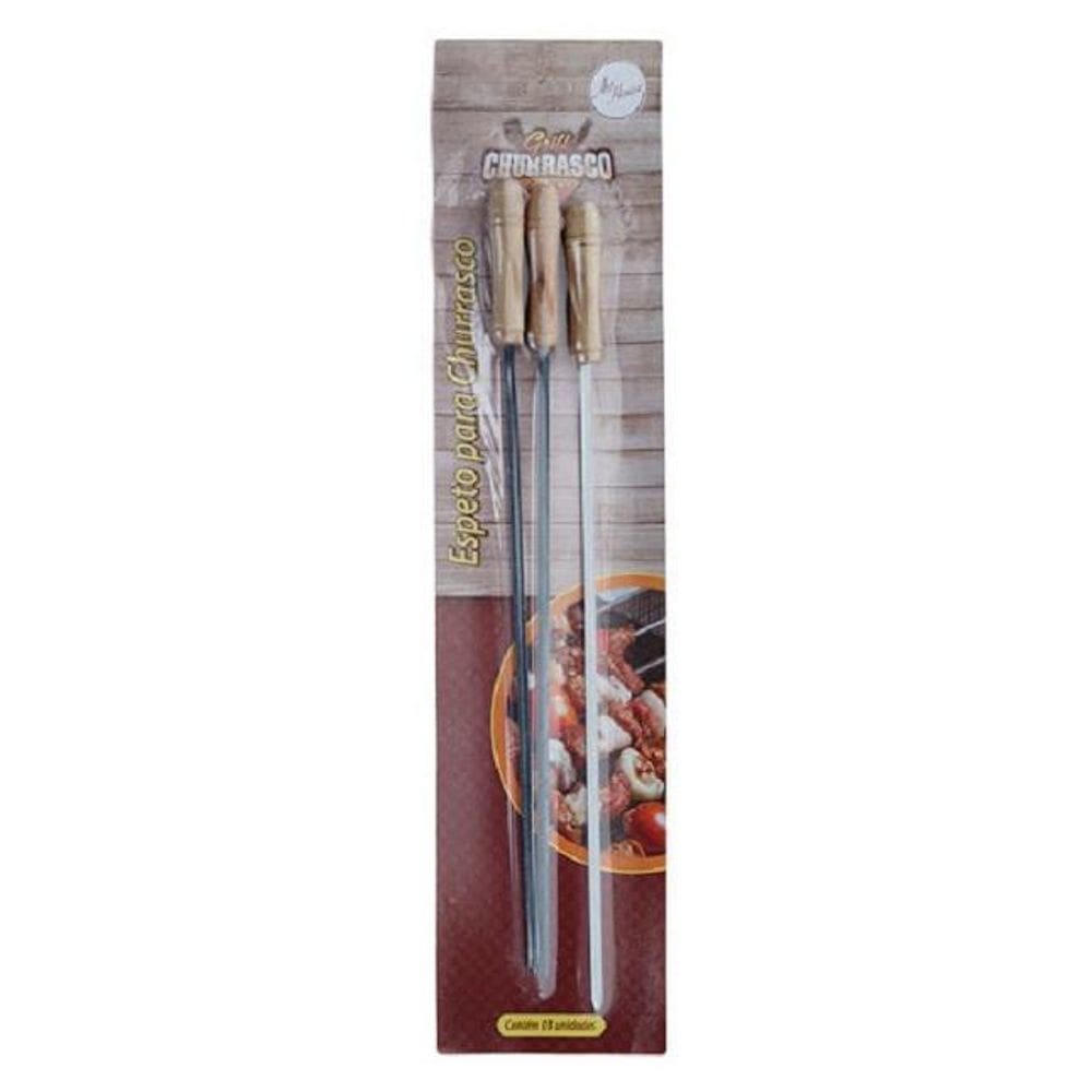 Espeto Para Churrasco 40cm Com 3 Unidades Art House