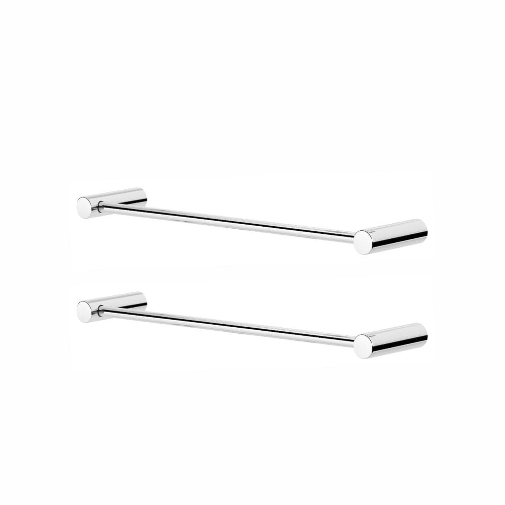 Porta Toalha De Rosto 30cm Para Banheiro Orion Kit 2 Peças Prata Polido