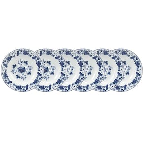 Conjunto de Pratos Fundos 06 Peças Folhagem Schmidt