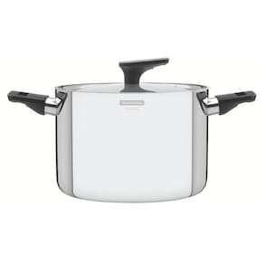 Caldeirão Grano Baquelite 24 cm 7,7 L em Aço Inox Corpo Triplo com Cabo de Baquelite Tramontina 62165/240