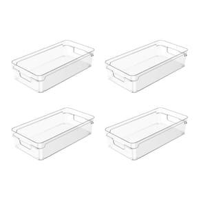 Conjunto Organizador de Armário Clear 4 Peças 30 x 15 x 7 cm Transparente