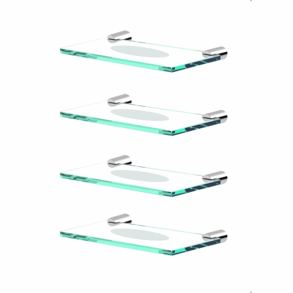 Saboneteira Para Banheiro Orion Kit 4 Peças Suporte Fenda Prata