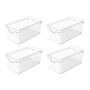 Conjunto Organizador de Armário Clear 4 Peças 30 x 15 x 13 cm Transparente