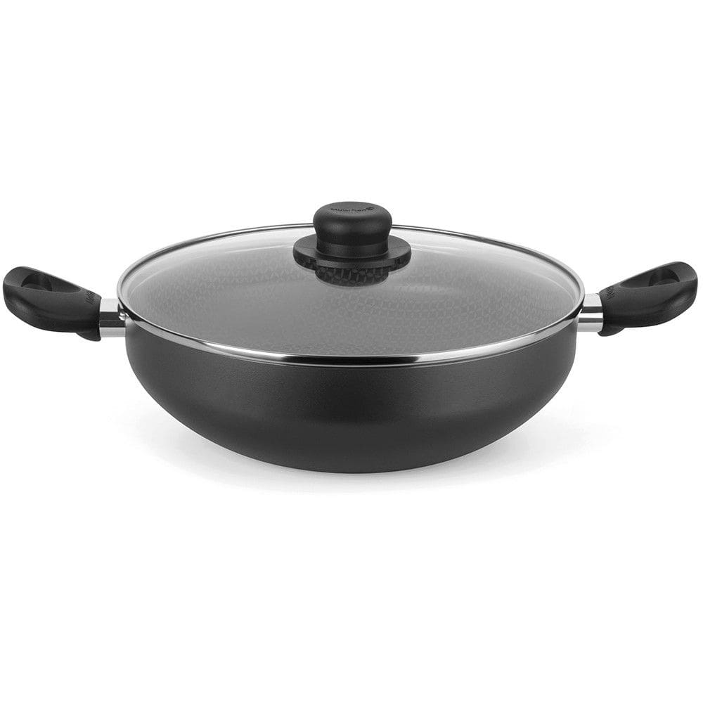Frigideira Wok Gourmet Preto 28 cm 4,3 L com Alças em Alumínio com Revestimento Interno Antiaderente Multiflon