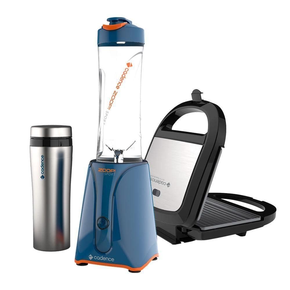 Kit Blender Zoop Sport Inox E Sanduicheira Prime Cadence - 220V