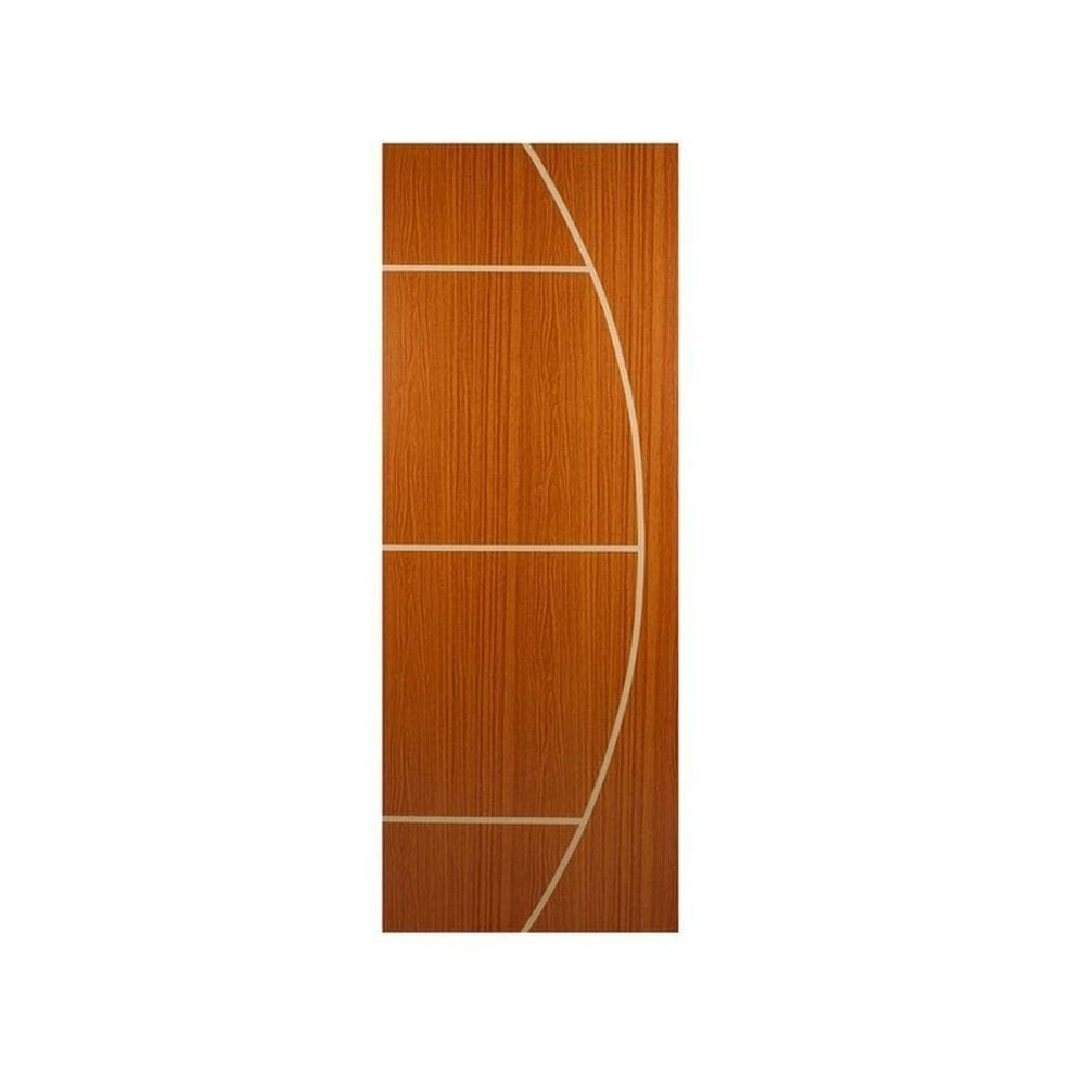 Kit com 2 Folhas de Porta Madeira Decorada 210x90cm Espessura 3,5cm Gaúcha MGM Mogno