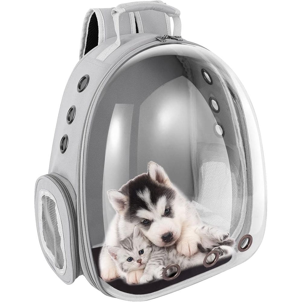 Mochila Bolsa Pet Cachorro Gato Transporte Transparente Passeio Viagem Vista Panoramica Caminhada