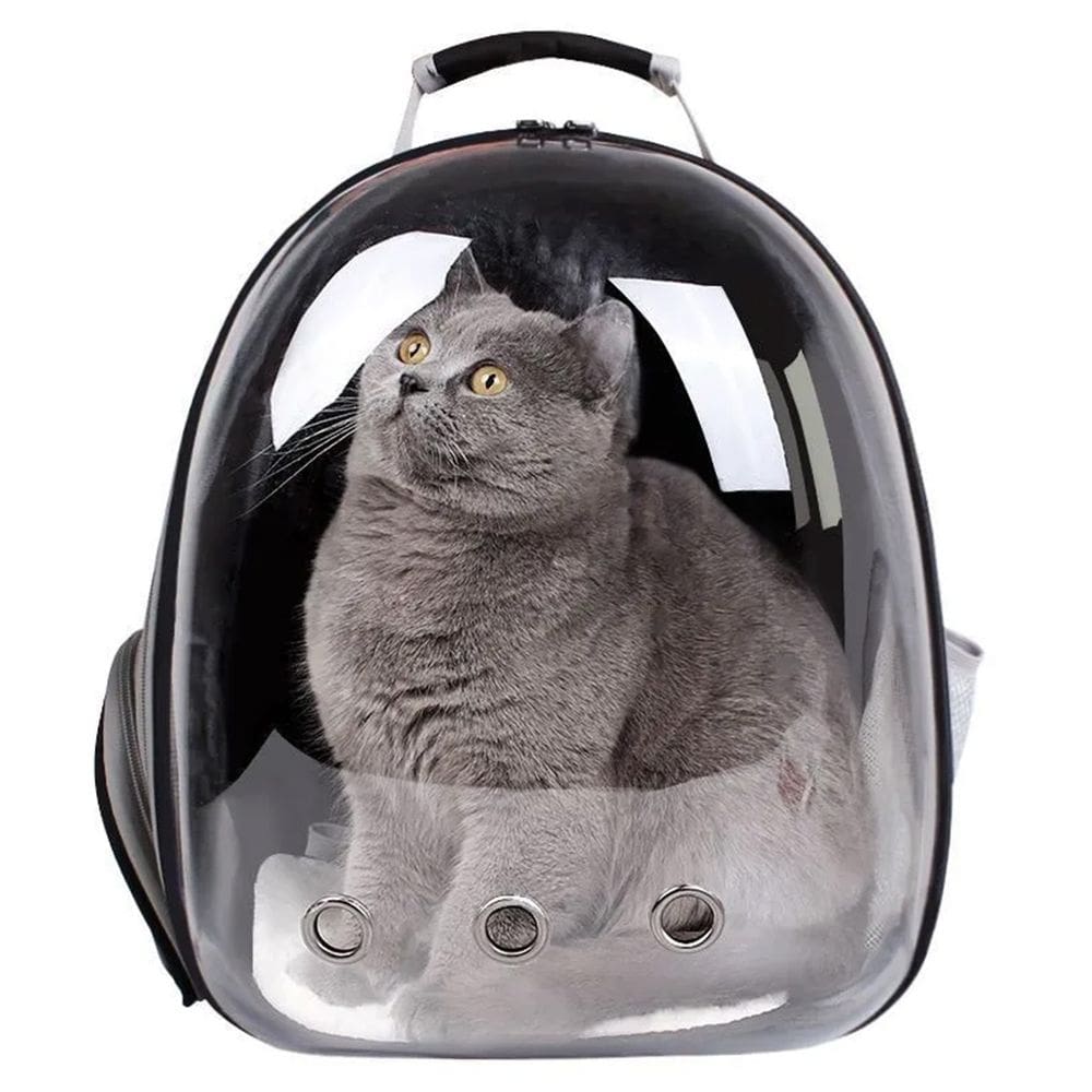 Mochila Pet Gato Cachorro Cao Coelho Transporte Transparente Astronauta Visao Panoramica Alça Regulavel Ajustavel