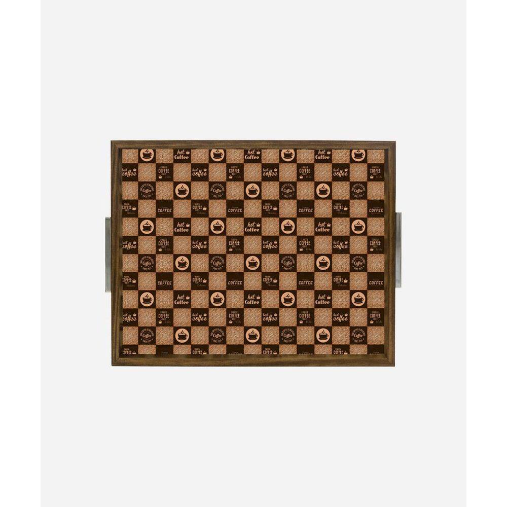 Bandeja Estampada 30x37 - Hot Coffee - Rústica