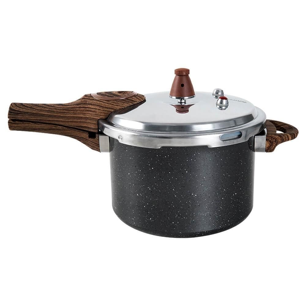 Panela de Pressão Antiaderente de Indução Brinox 4,2L Ceramic Life Pressure Granito