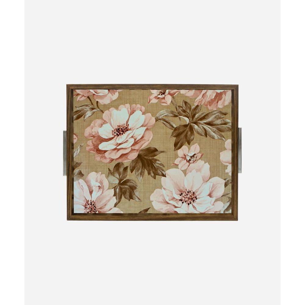 Bandeja Estampada 30X37 - Peônia