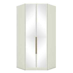 Armário de Canto Closet 2 Portas com Espelhos Seletto Areia - Henn