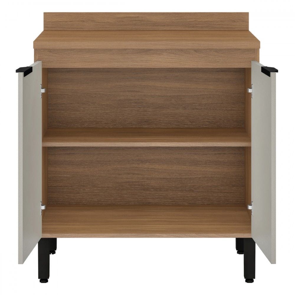 Balcão de Cozinha 80cm Firenze 2 Portas Amêndola/Nude - Demóbile