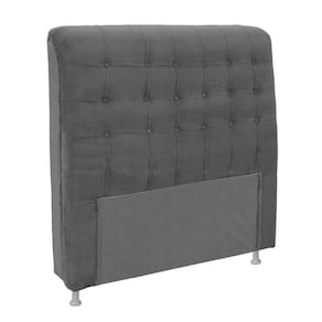 Cabeceira Para Cama Box Solteiro 90 cm Ana Cinza Suede - Estopar