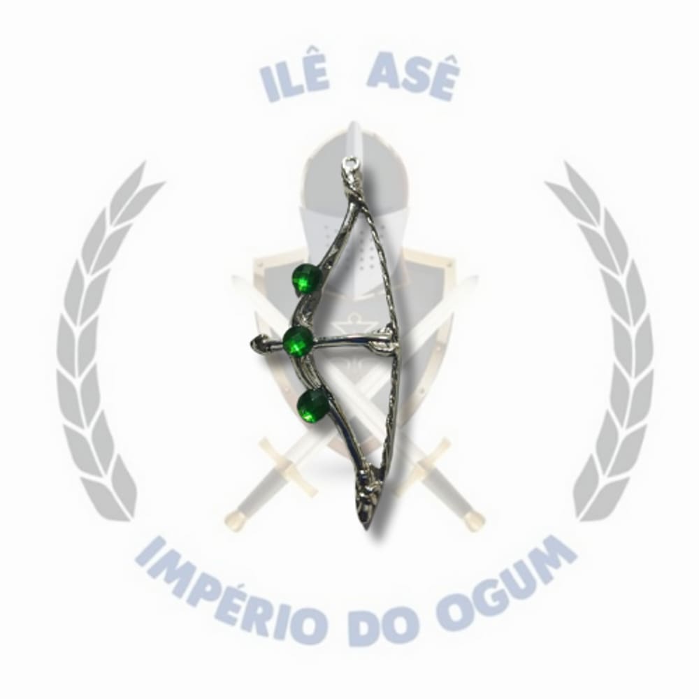 Ofá Com 3 Pedras - Prata C/ Verde