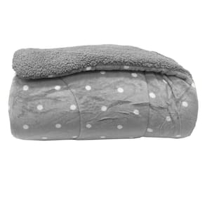 Edredom Capetown Poa King 2,60cm X 2,40cm Prata/Branco