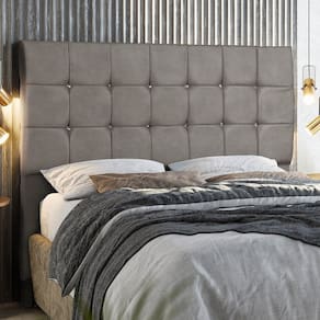 Cabeceira Casal 160 Cm Cm com Strass Dubai Bege