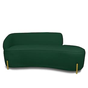 Sofá 3 Lugares Orgânico 180cm Pé Ferro Dou Morgan Bouclê Verde L01 - D`Rossi