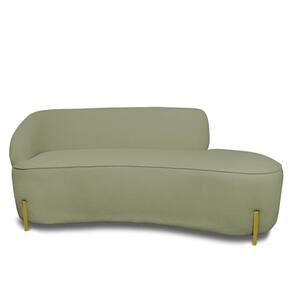 Sofá 4 Lugares Orgânico 220cm Pé Ferro Dou Morgan Bouclê Menta L01 - D`Rossi