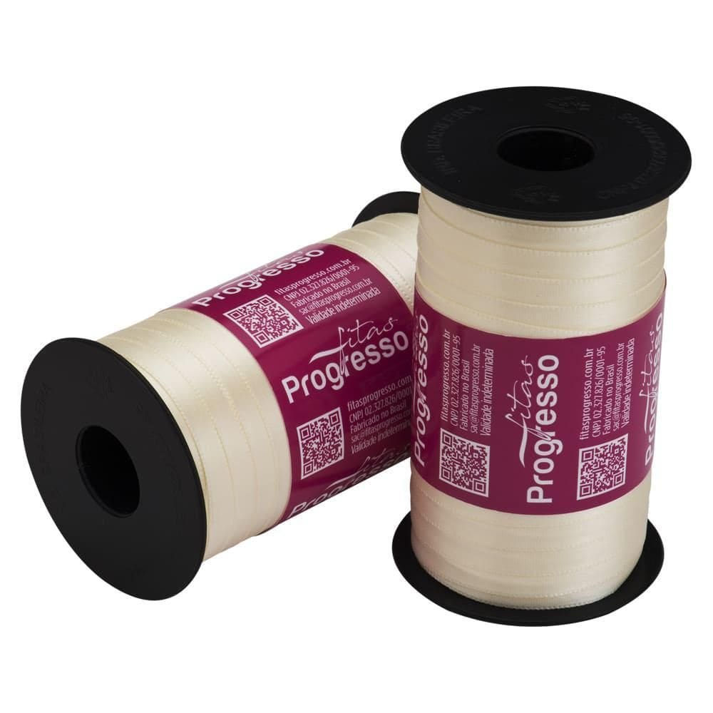 Fita De Cetim Progresso Nº1 - 7Mm 100M Cor 311 Champagne