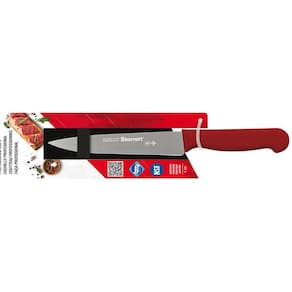 Faca Carne Lâmina Triangular Larga 20Cm Vermelha Starrett